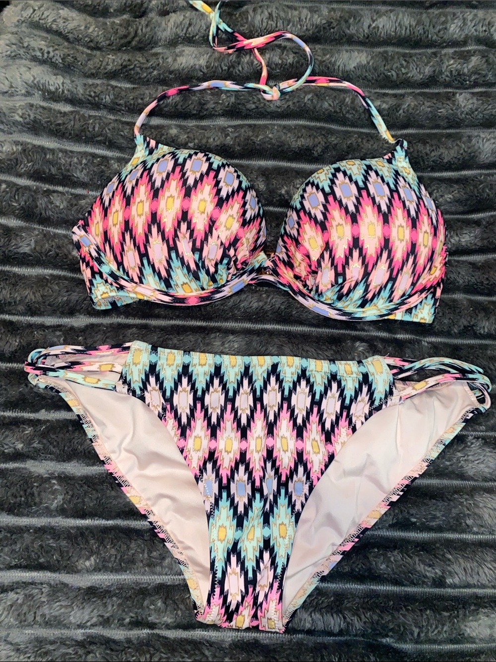 Colorful Aztec Print Bikini Set